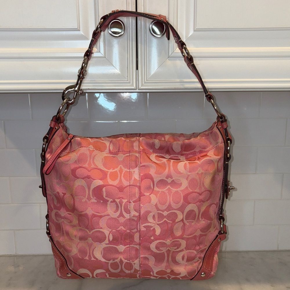 Coach Bag Purse Handbag Y2K HoboVintage Optic Jacquard Signature Large Carly Bag